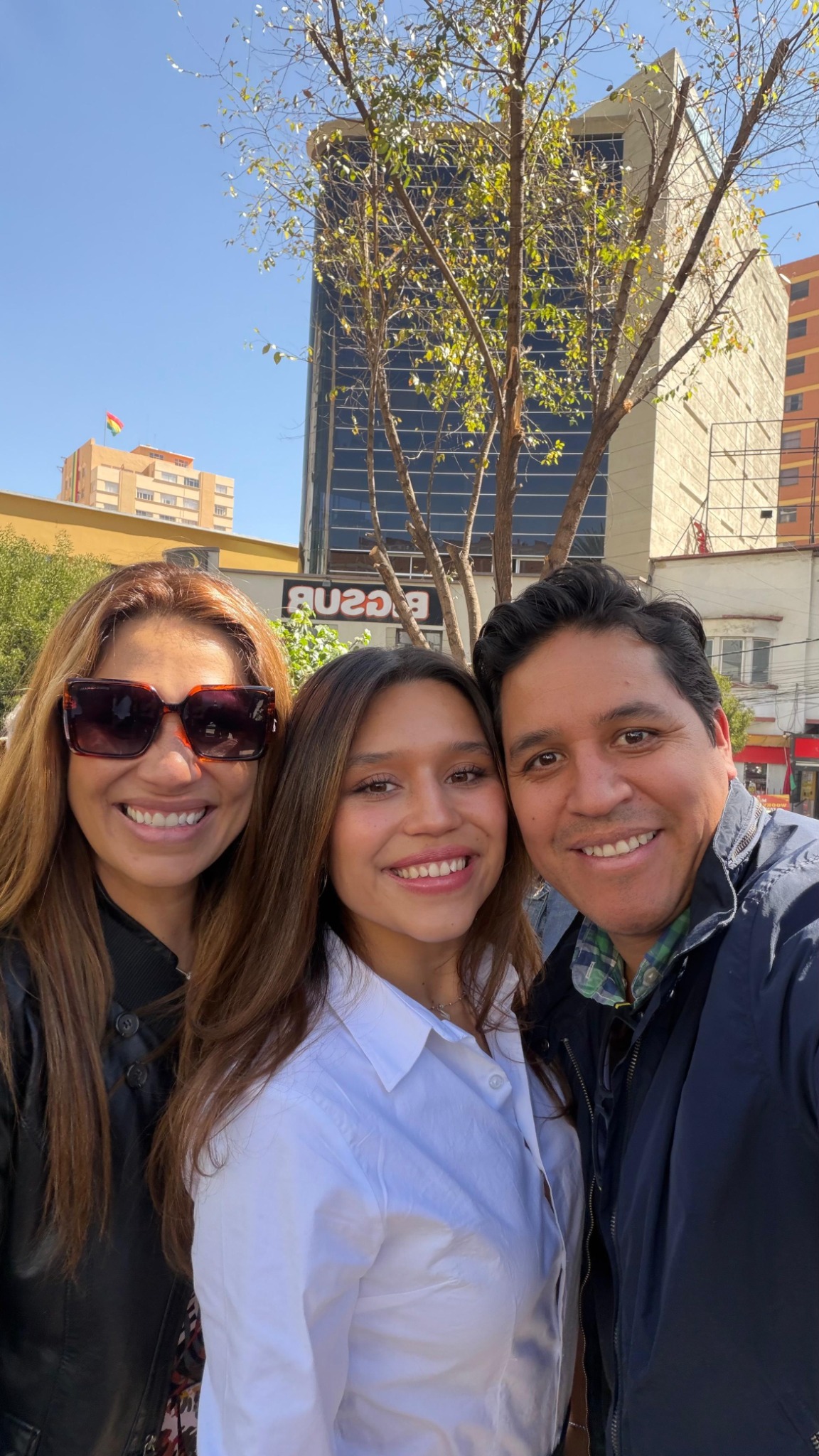 Martina junto a su familia